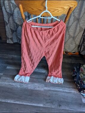 Women's Coral Ruffle Hem Bottoms